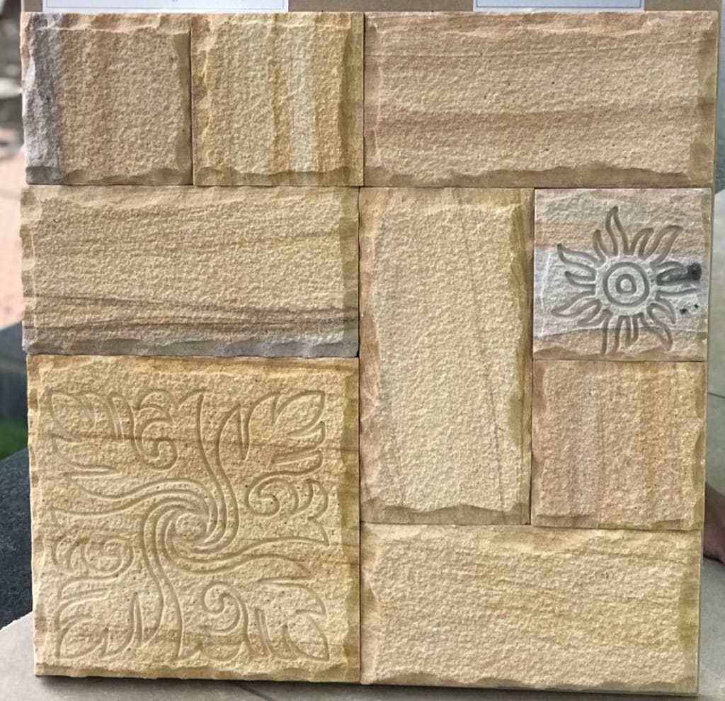 View of Handmade Stone Veneers for wall-cladding and elevation-design.